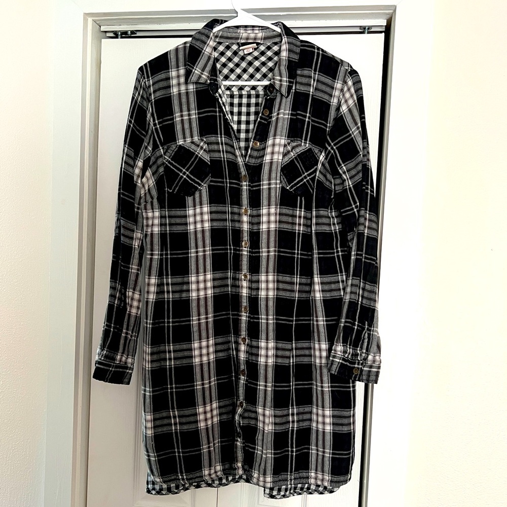 Plaid tunic dress